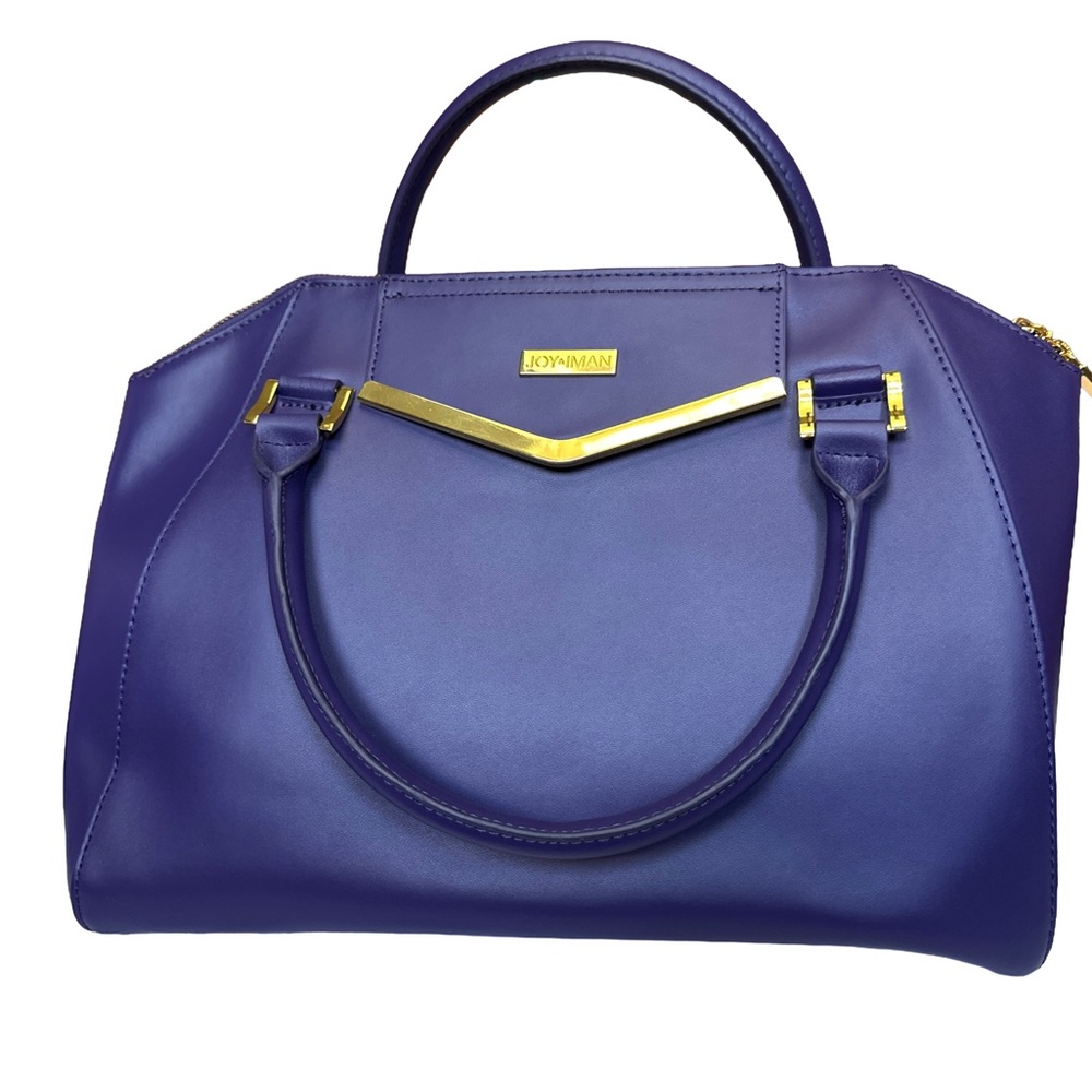 Joy & Iman Leather Purple Women's Handbag large NWOT